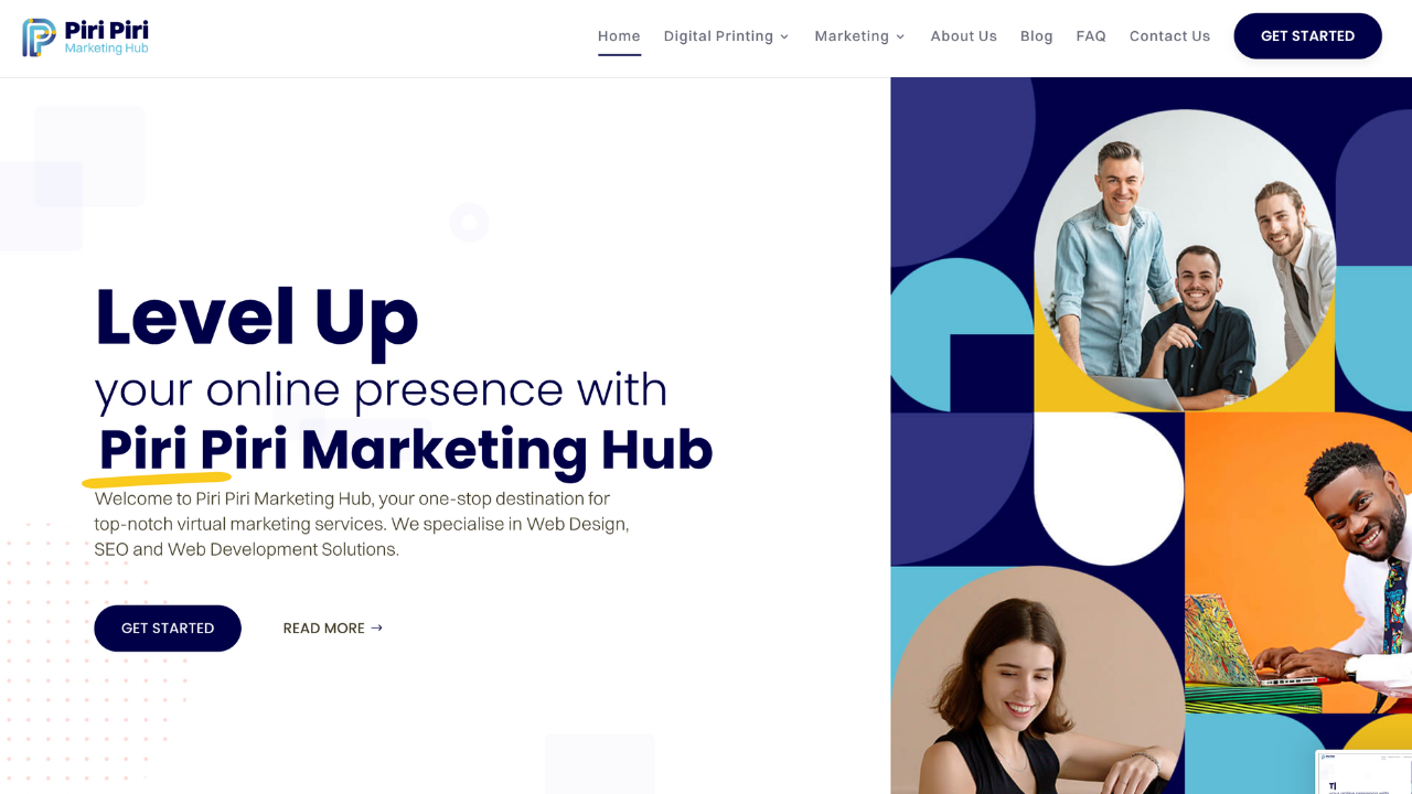 Piri Piri Marketing Hub's Website 